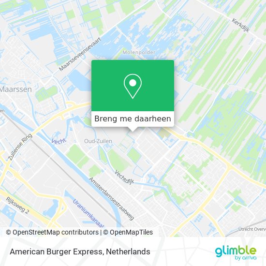 American Burger Express kaart