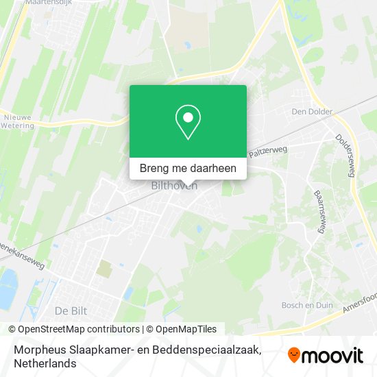 Morpheus Slaapkamer- en Beddenspeciaalzaak kaart