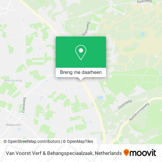 Van Voorst Verf & Behangspeciaalzaak kaart