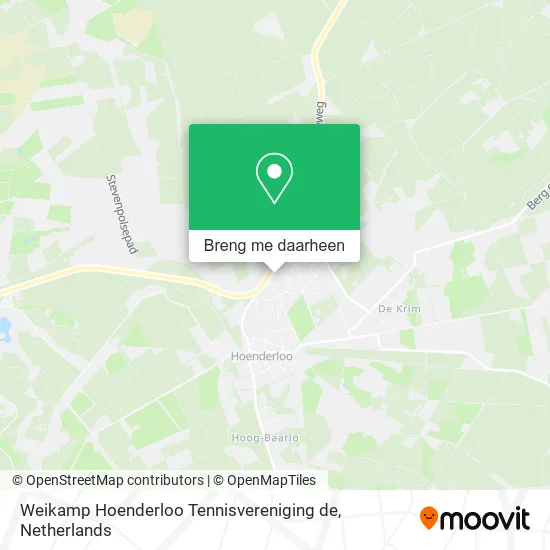 Weikamp Hoenderloo Tennisvereniging de kaart