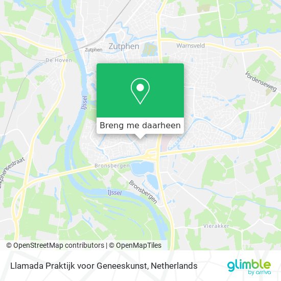 Llamada Praktijk voor Geneeskunst kaart