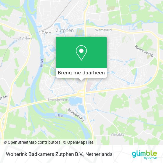 Wolterink Badkamers Zutphen B.V. kaart