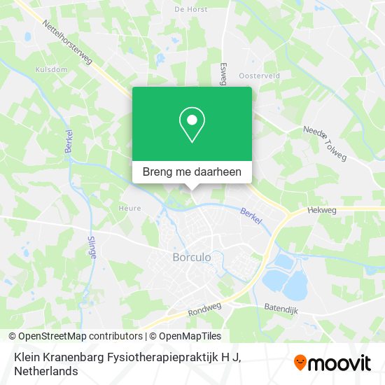 Klein Kranenbarg Fysiotherapiepraktijk H J kaart