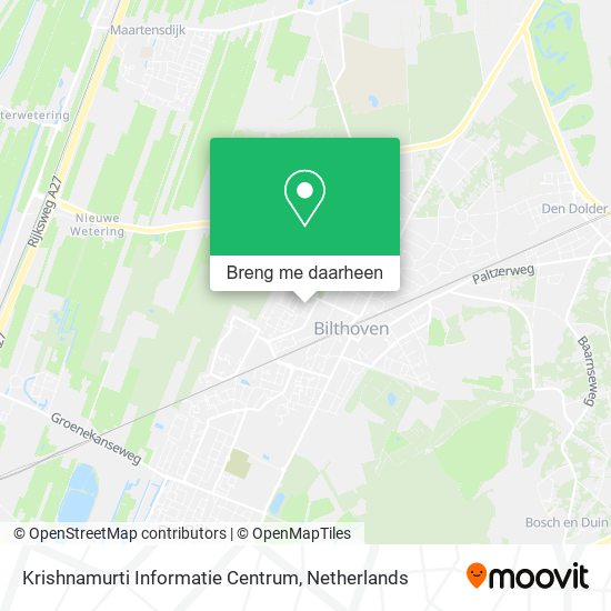 Krishnamurti Informatie Centrum kaart