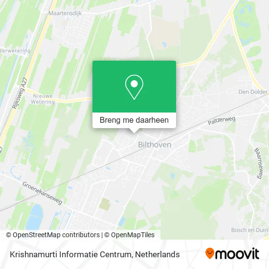Krishnamurti Informatie Centrum kaart