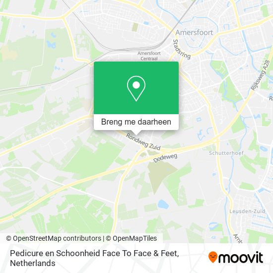 Pedicure en Schoonheid Face To Face & Feet kaart