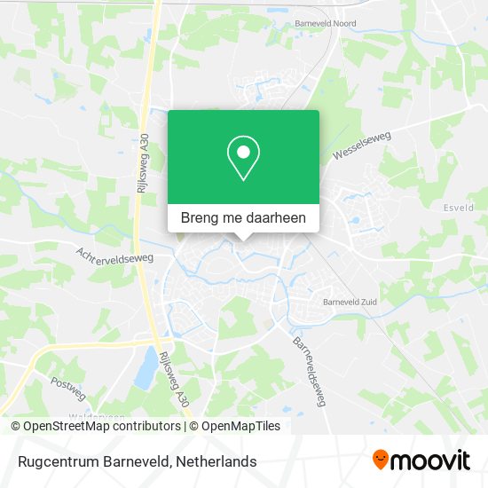 Rugcentrum Barneveld kaart