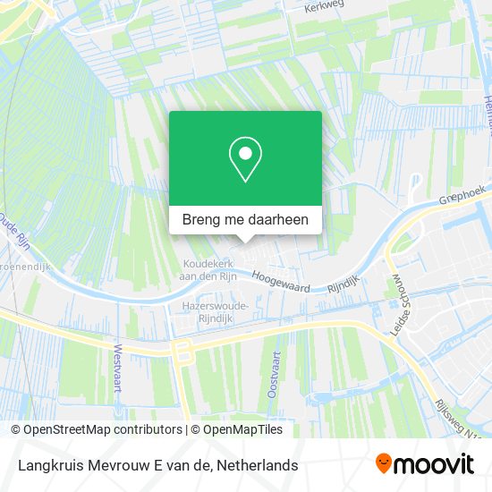 Langkruis Mevrouw E van de kaart