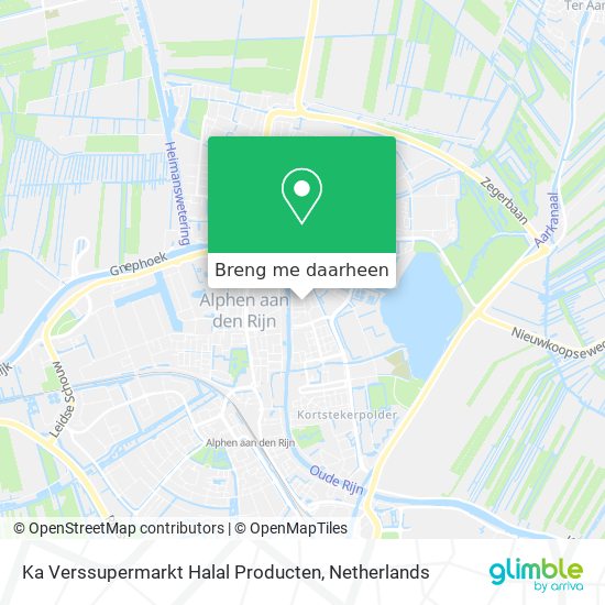 Ka Verssupermarkt Halal Producten kaart