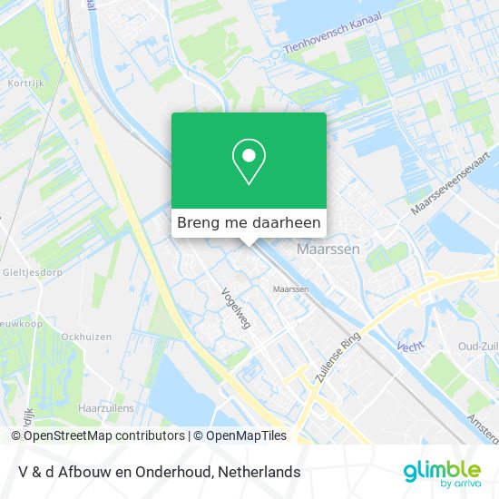 V & d Afbouw en Onderhoud kaart