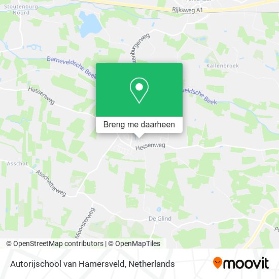 Autorijschool van Hamersveld kaart