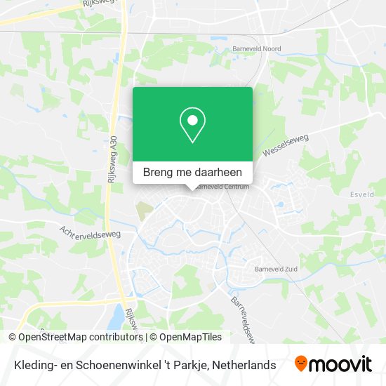 Kleding- en Schoenenwinkel 't Parkje kaart