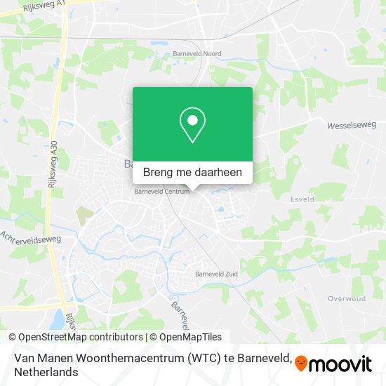 Van Manen Woonthemacentrum (WTC) te Barneveld kaart