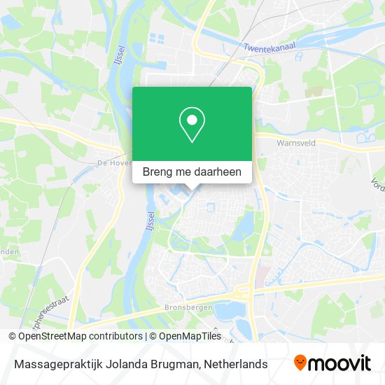 Massagepraktijk Jolanda Brugman kaart