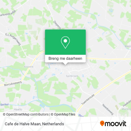 Cafe de Halve Maan kaart