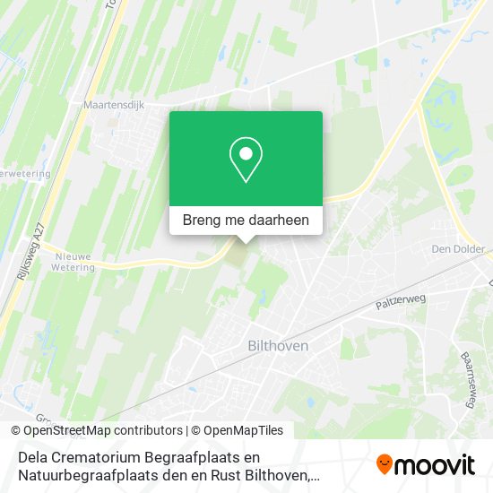 Dela Crematorium Begraafplaats en Natuurbegraafplaats den en Rust Bilthoven kaart