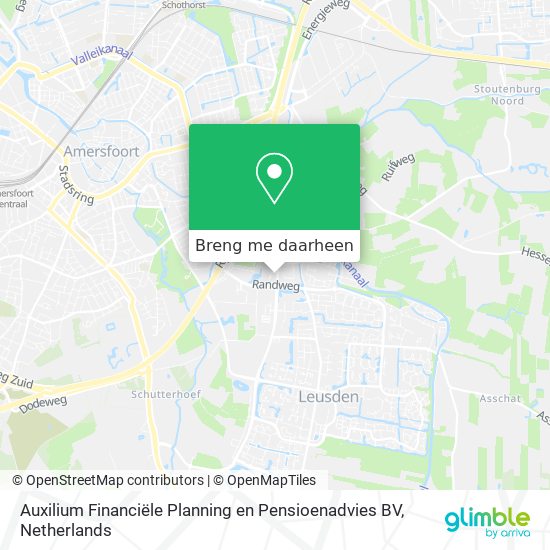 Auxilium Financiële Planning en Pensioenadvies BV kaart