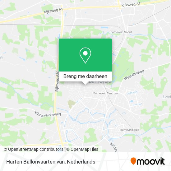 Harten Ballonvaarten van kaart