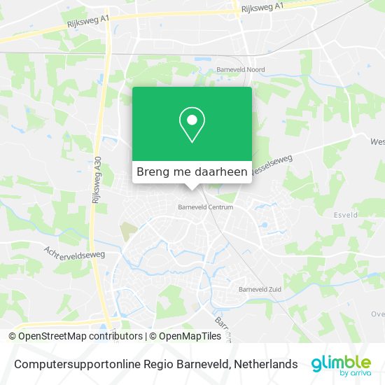 Computersupportonline Regio Barneveld kaart