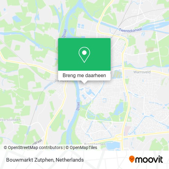 Bouwmarkt Zutphen kaart