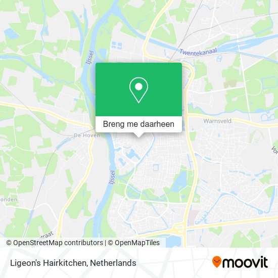 Ligeon's Hairkitchen kaart