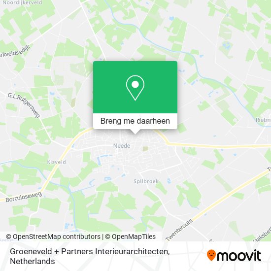 Groeneveld + Partners Interieurarchitecten kaart