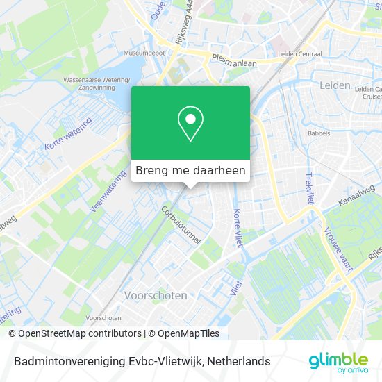 Badmintonvereniging Evbc-Vlietwijk kaart