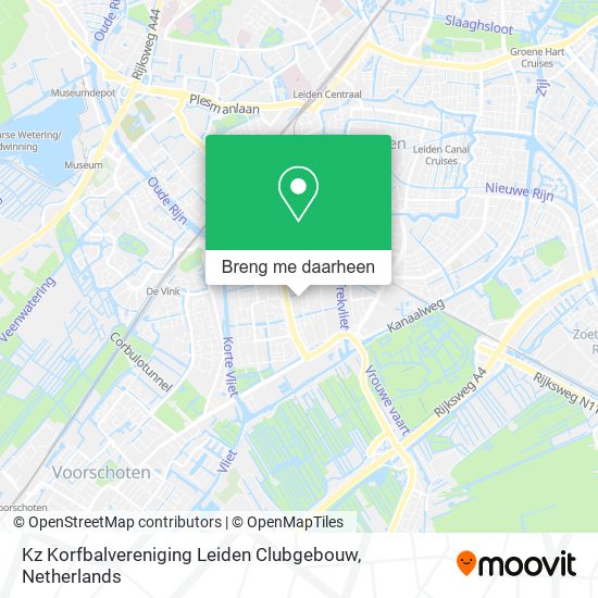 Kz Korfbalvereniging Leiden Clubgebouw kaart