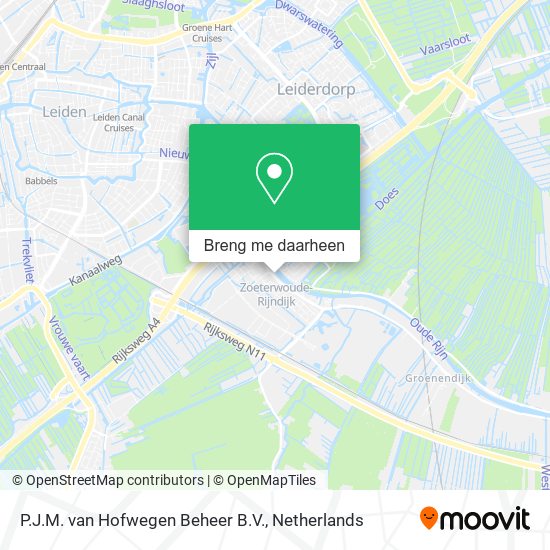 P.J.M. van Hofwegen Beheer B.V. kaart