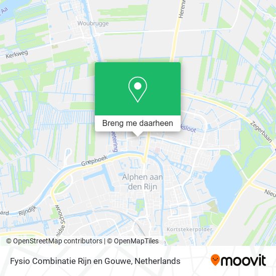 Fysio Combinatie Rijn en Gouwe kaart