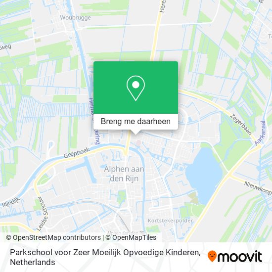 Parkschool voor Zeer Moeilijk Opvoedige Kinderen kaart