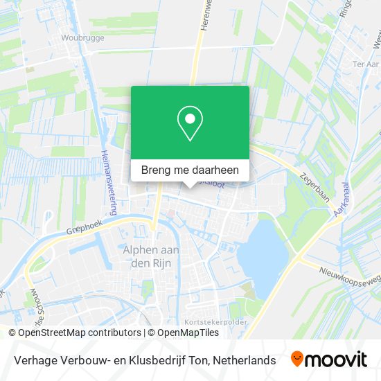 Verhage Verbouw- en Klusbedrijf Ton kaart