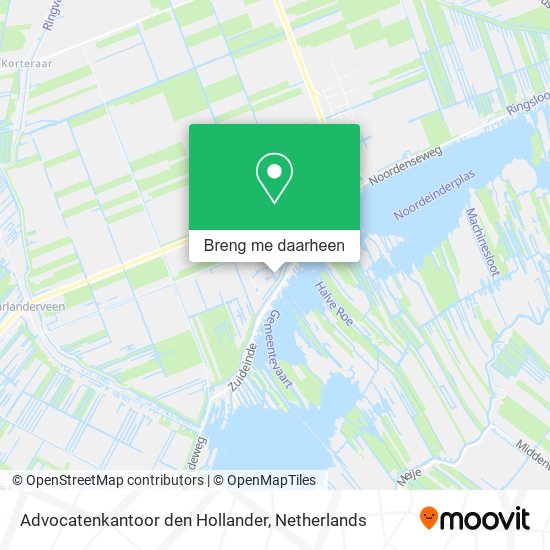 Advocatenkantoor den Hollander kaart