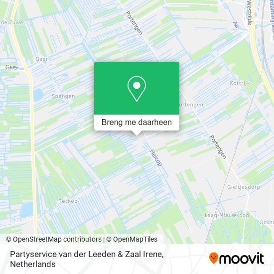 Partyservice van der Leeden & Zaal Irene kaart