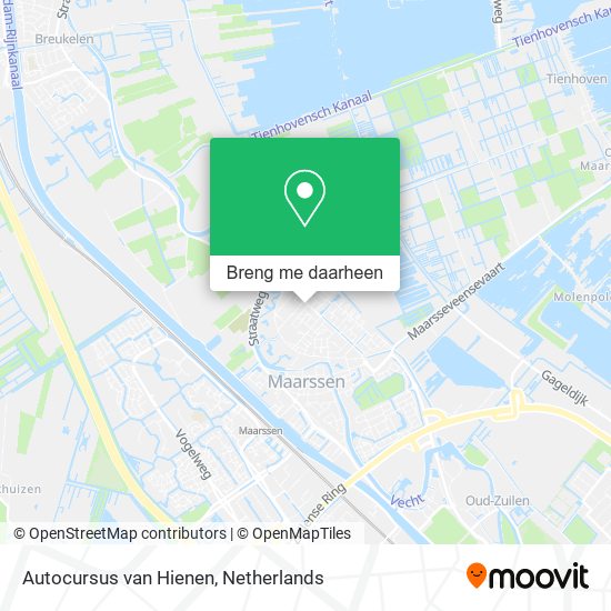 Autocursus van Hienen kaart