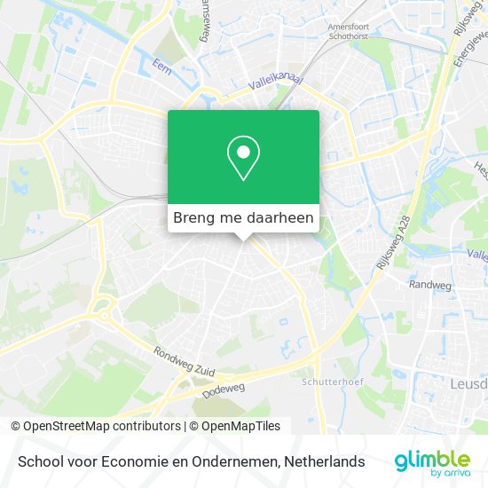 School voor Economie en Ondernemen kaart