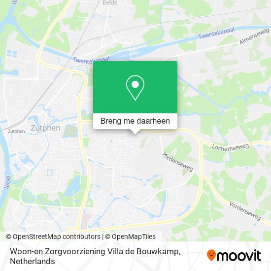 Woon-en Zorgvoorziening Villa de Bouwkamp kaart