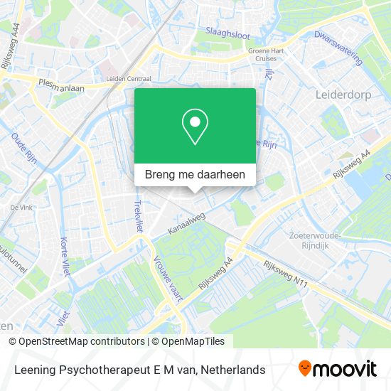 Leening Psychotherapeut E M van kaart