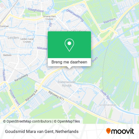 Goudsmid Mara van Gent kaart