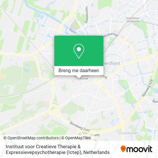 Instituut voor Creatieve Therapie & Expressievepsychotherapie (Ictep) kaart