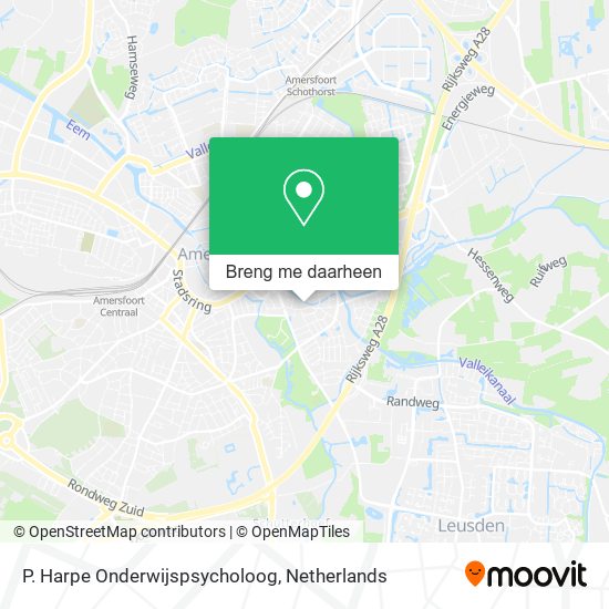 P. Harpe Onderwijspsycholoog kaart