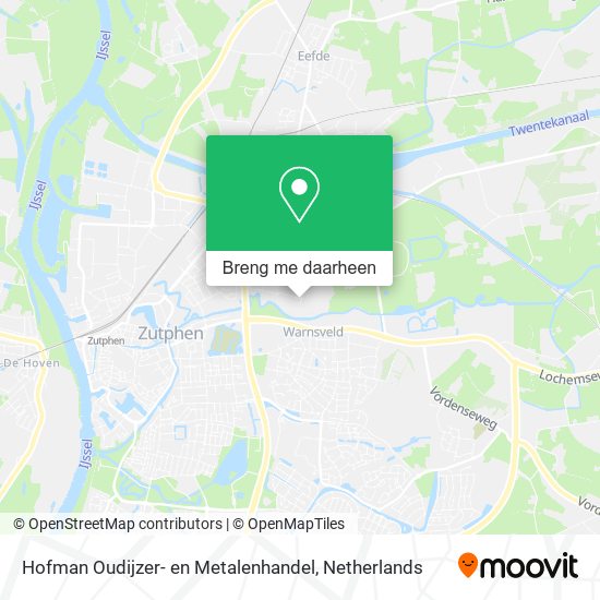 Hofman Oudijzer- en Metalenhandel kaart