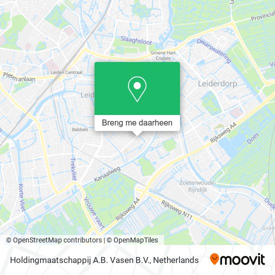Holdingmaatschappij A.B. Vasen B.V. kaart