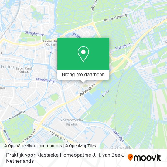 Praktijk voor Klassieke Homeopathie J.H. van Beek kaart