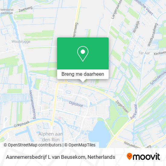 Aannemersbedrijf L van Beusekom kaart
