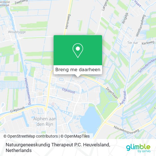 Natuurgeneeskundig Therapeut P.C. Heuvelsland kaart