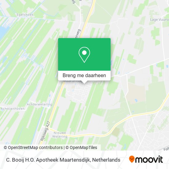 C. Booij H.O. Apotheek Maartensdijk kaart