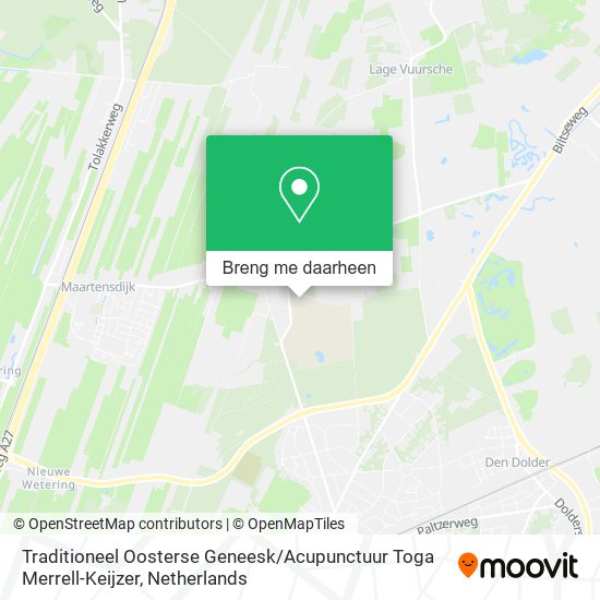Traditioneel Oosterse Geneesk / Acupunctuur Toga Merrell-Keijzer kaart
