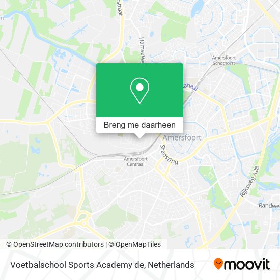 Voetbalschool Sports Academy de kaart