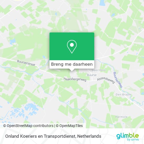 Onland Koeriers en Transportdienst kaart